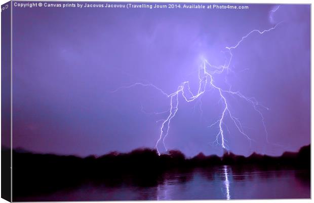 Thunder n Lightning Canvas Print by Jack Jacovou Travellingjour