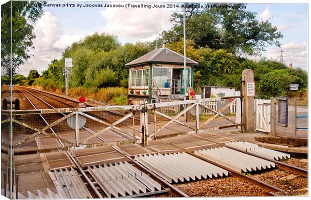  Fiskerton rail signal box  Canvas Print by Jack Jacovou Travellingjour
