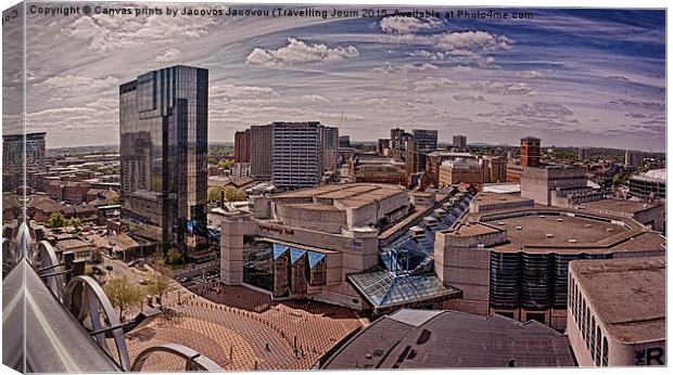 The Hyatt Regency Birmingham Canvas Print by Jack Jacovou Travellingjour