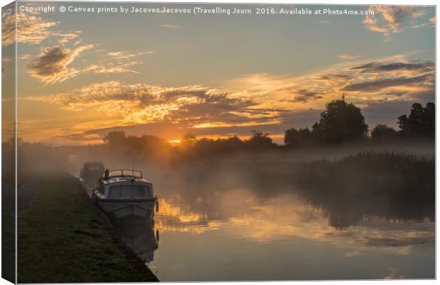 trent sunrise Canvas Print by Jack Jacovou Travellingjour