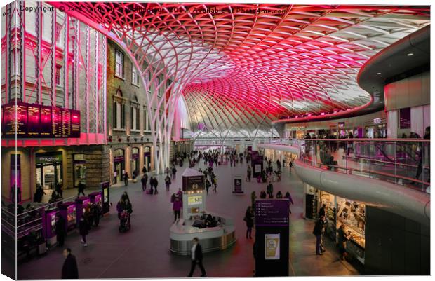 Kings Cross in Red Canvas Print by Jack Jacovou Travellingjour