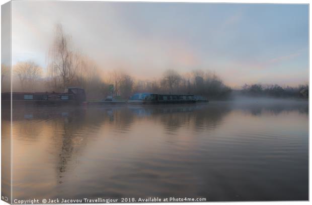 Mist on the River Lee Canvas Print by Jack Jacovou Travellingjour
