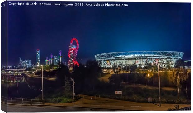 Olympic park at night  Canvas Print by Jack Jacovou Travellingjour