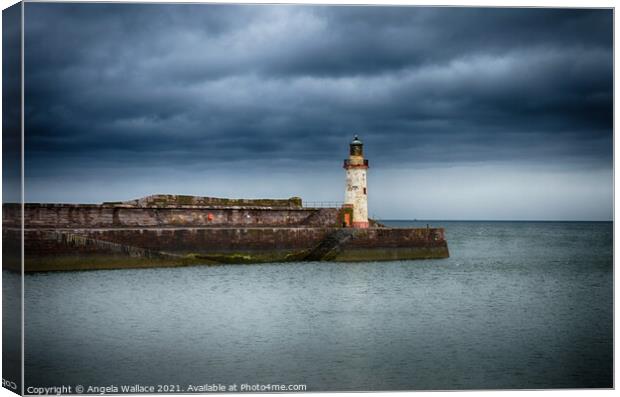 White Haven Lighthouse  Canvas Print by Angela Wallace