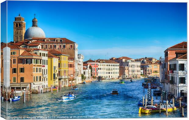 Grand Canal Venice 2 Canvas Print by Angela Wallace