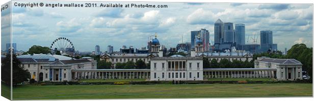 Docklands Skyline Cityscape Canvas Print by Angela Wallace