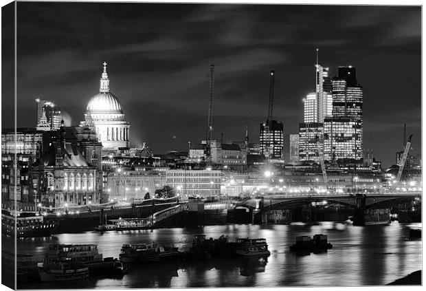The Waterside St Paul’s Cathedral  Canvas Print by Angela Wallace