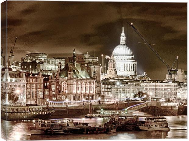 The Thames skyline Canvas Print by Angela Wallace