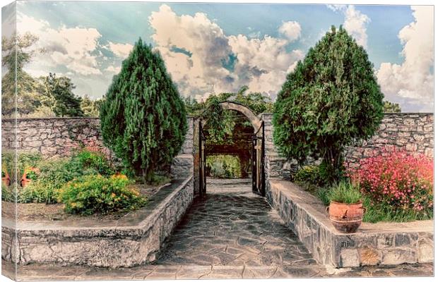 The Garden Gate Canvas Print by Angela Wallace