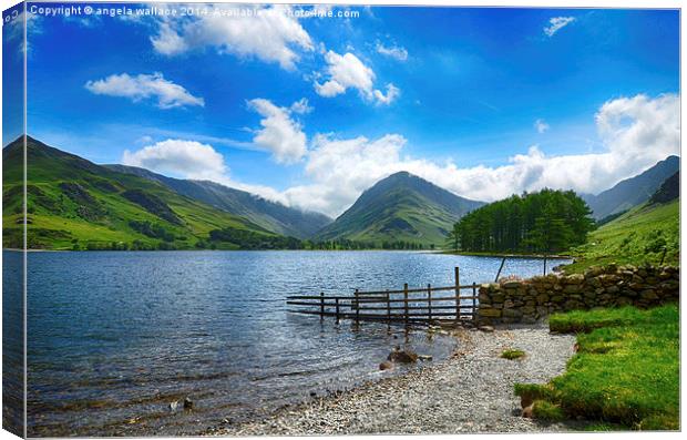  Into Buttermere Canvas Print by Angela Wallace