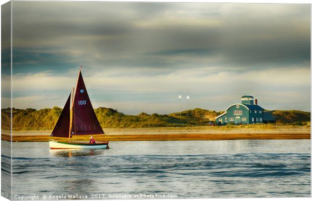 SAILING AT BLAKENEY POINT Canvas Print by Angela Wallace