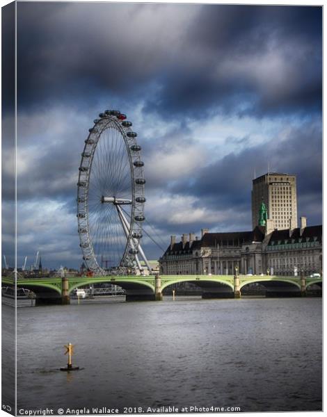The London Eye  Canvas Print by Angela Wallace
