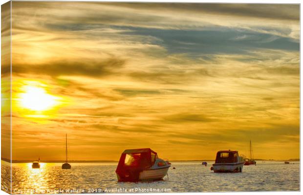 Sunset at Blakeney Point Canvas Print by Angela Wallace