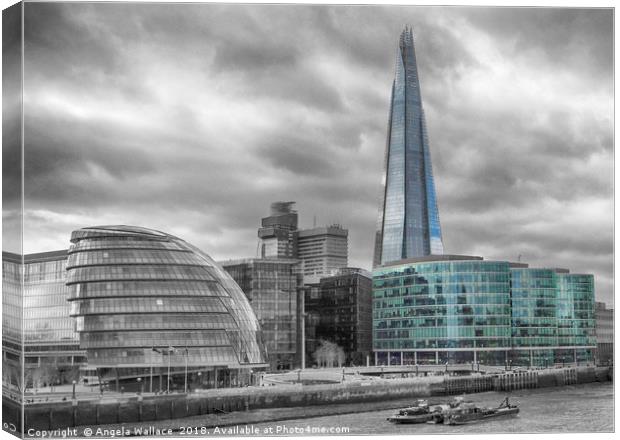 Colour popped Shard Canvas Print by Angela Wallace