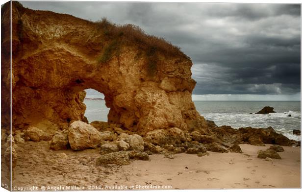 Durdle Door Portugal Style Canvas Print by Angela Wallace