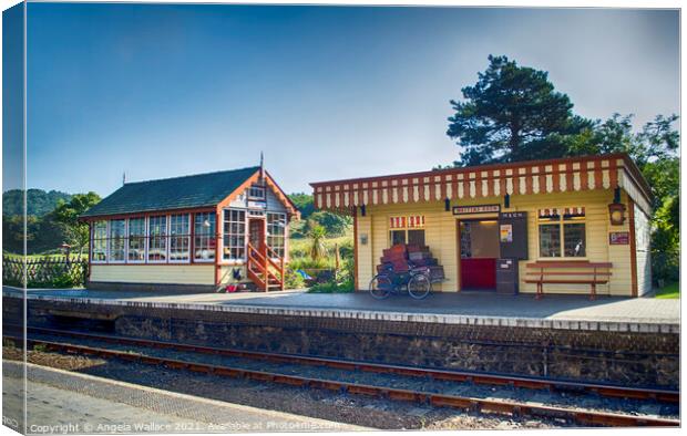 Weybourne Train Station and Signal box Canvas Print by Angela Wallace