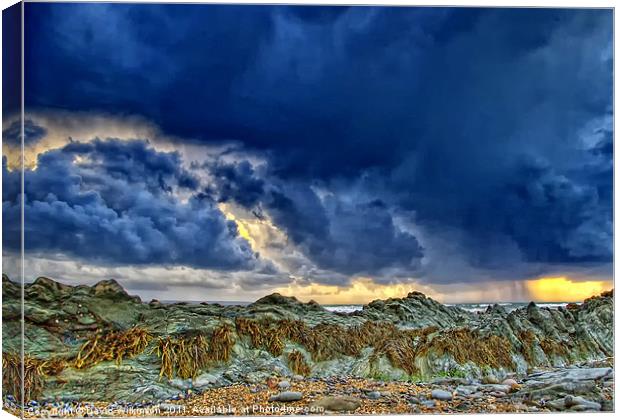 Squally Showers Canvas Print by Dave Wilkinson North Devon Ph