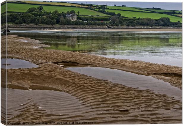 The Ebbing Tide Canvas Print by Dave Wilkinson North Devon Ph