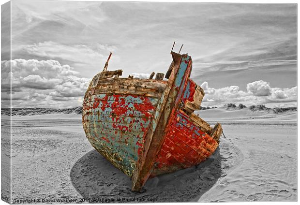 Old Fishing Boat. Canvas Print by Dave Wilkinson North Devon Ph