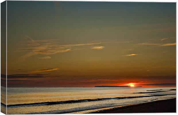 Lundy Island Sunset Canvas Print by Dave Wilkinson North Devon Ph