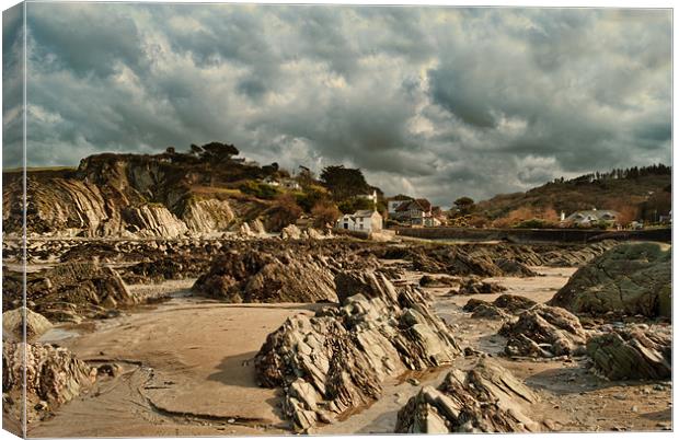 Lee Bay North Devon Canvas Print by Dave Wilkinson North Devon Ph