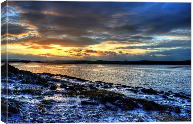 Majestic Sunrise over River Taw Canvas Print by Dave Wilkinson North Devon Ph