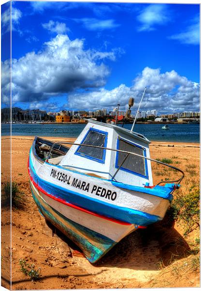 Portugees fishing boat Canvas Print by Dave Wilkinson North Devon Ph
