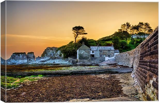The Old Mill House Lee Bay. Canvas Print by Dave Wilkinson North Devon Ph