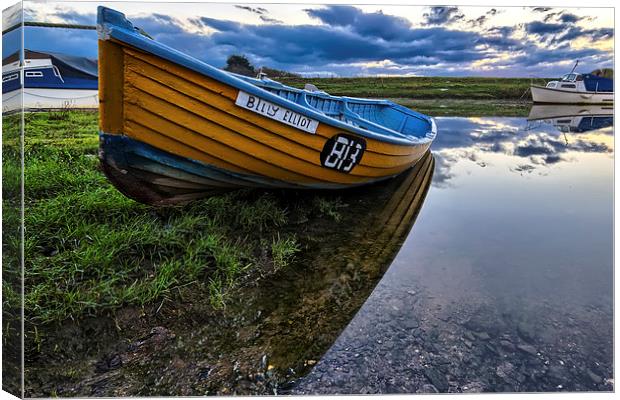 Old clinker built salmon boat Canvas Print by Dave Wilkinson North Devon Ph