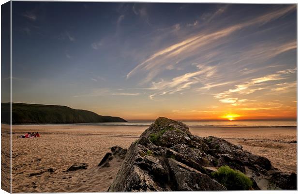 Watching the sunset Canvas Print by Dave Wilkinson North Devon Ph