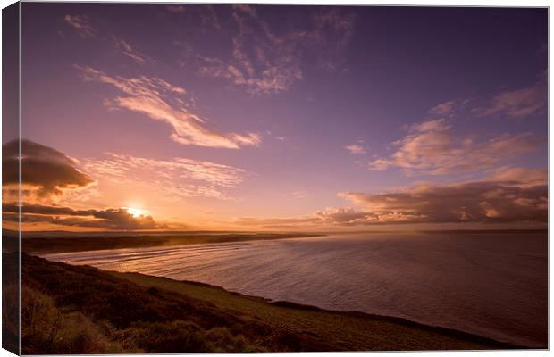  Saunton Sands winter sunrise Canvas Print by Dave Wilkinson North Devon Ph