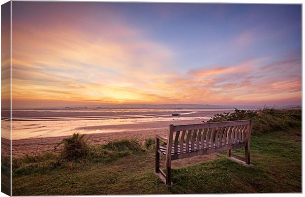  Sunrise on the Taw Estuary Canvas Print by Dave Wilkinson North Devon Ph