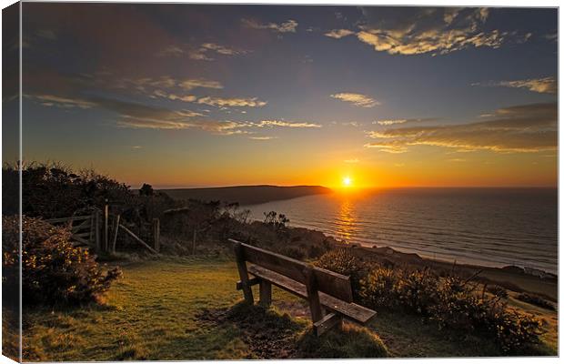 Baggy Point sunset Canvas Print by Dave Wilkinson North Devon Ph