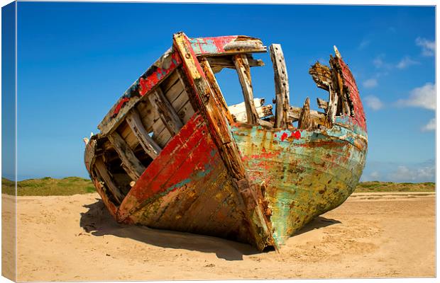  Old wreck Canvas Print by Dave Wilkinson North Devon Ph