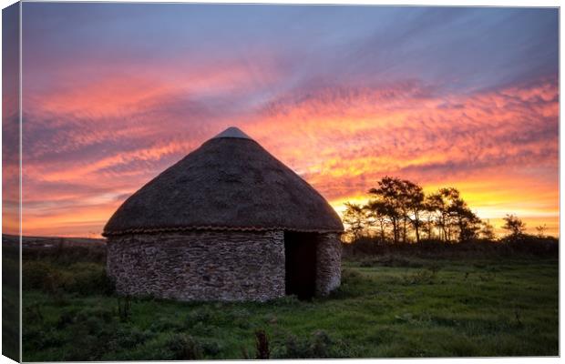  Braunton Marsh, North Devon Canvas Print by Dave Wilkinson North Devon Ph