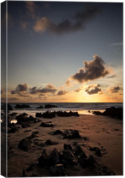 Majestic Sunset View at Croyde Bay Canvas Print by Dave Wilkinson North Devon Ph