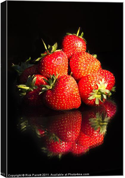 Strawberries Canvas Print by Rick Parrott