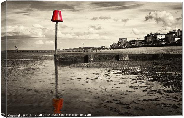 Reflected Red Canvas Print by Rick Parrott