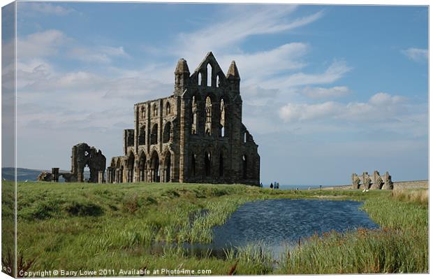 Whitby Abbey Canvas Print by Barry Lowe