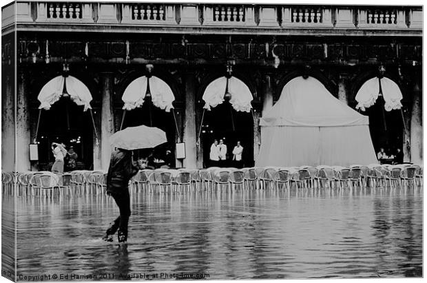 High Water in Venice Canvas Print by Ed Harrison