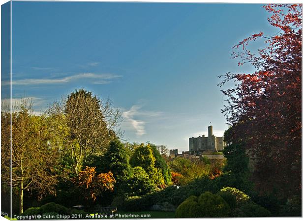 Warkworth Castle from the village Canvas Print by Colin Chipp