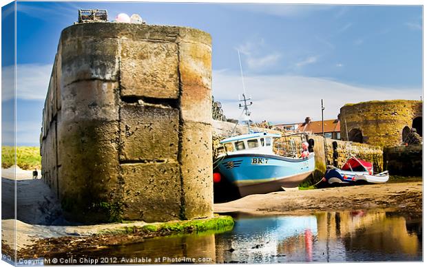 Low tide at Beadnall Canvas Print by Colin Chipp