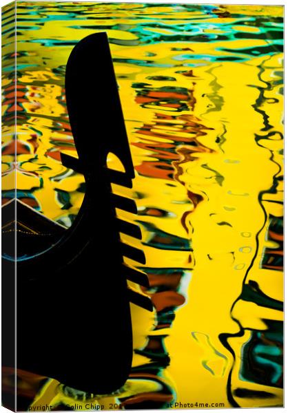 Gondola silhouette Canvas Print by Colin Chipp