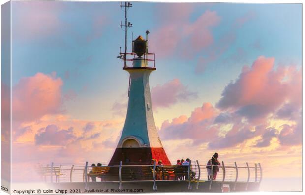 Ogden Point lighthouse Canvas Print by Colin Chipp
