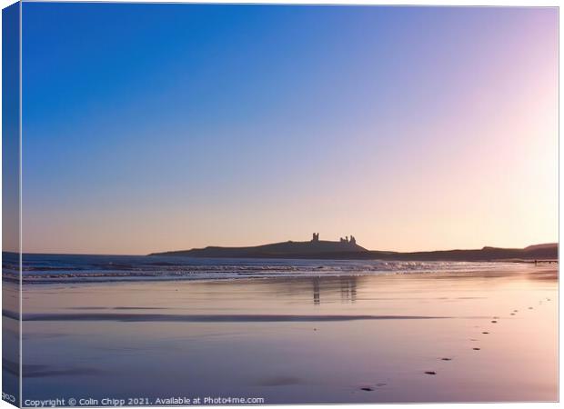 Dunstanburgh sunset Canvas Print by Colin Chipp