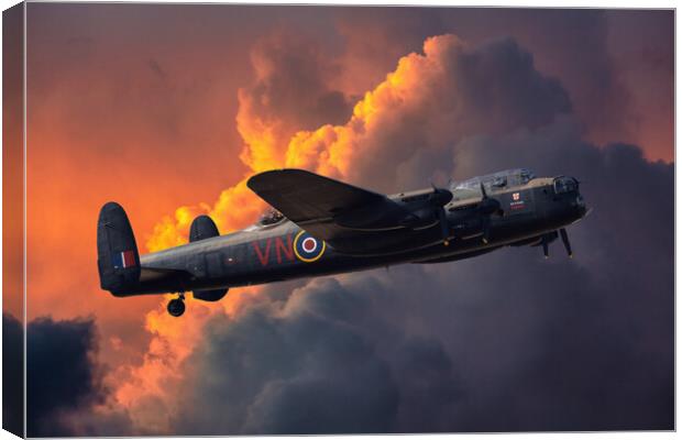 Lancaster Through The Storm Canvas Print by Derek Beattie