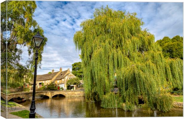 Bourton on the Water Canvas Print by Derek Beattie