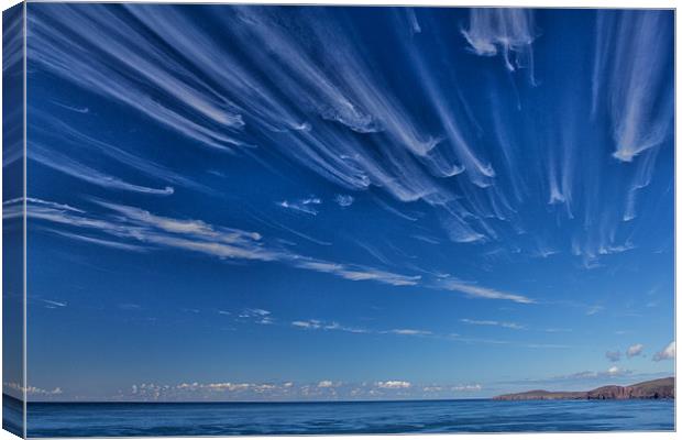 Cirrus Clouds over Cape Wrath  Canvas Print by Derek Beattie