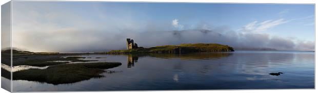 Ardvreck Castle Scotland Panorama Canvas Print by Derek Beattie