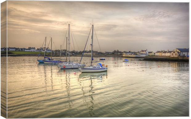 Isle of Whithorn Harbour Scotland Canvas Print by Derek Beattie